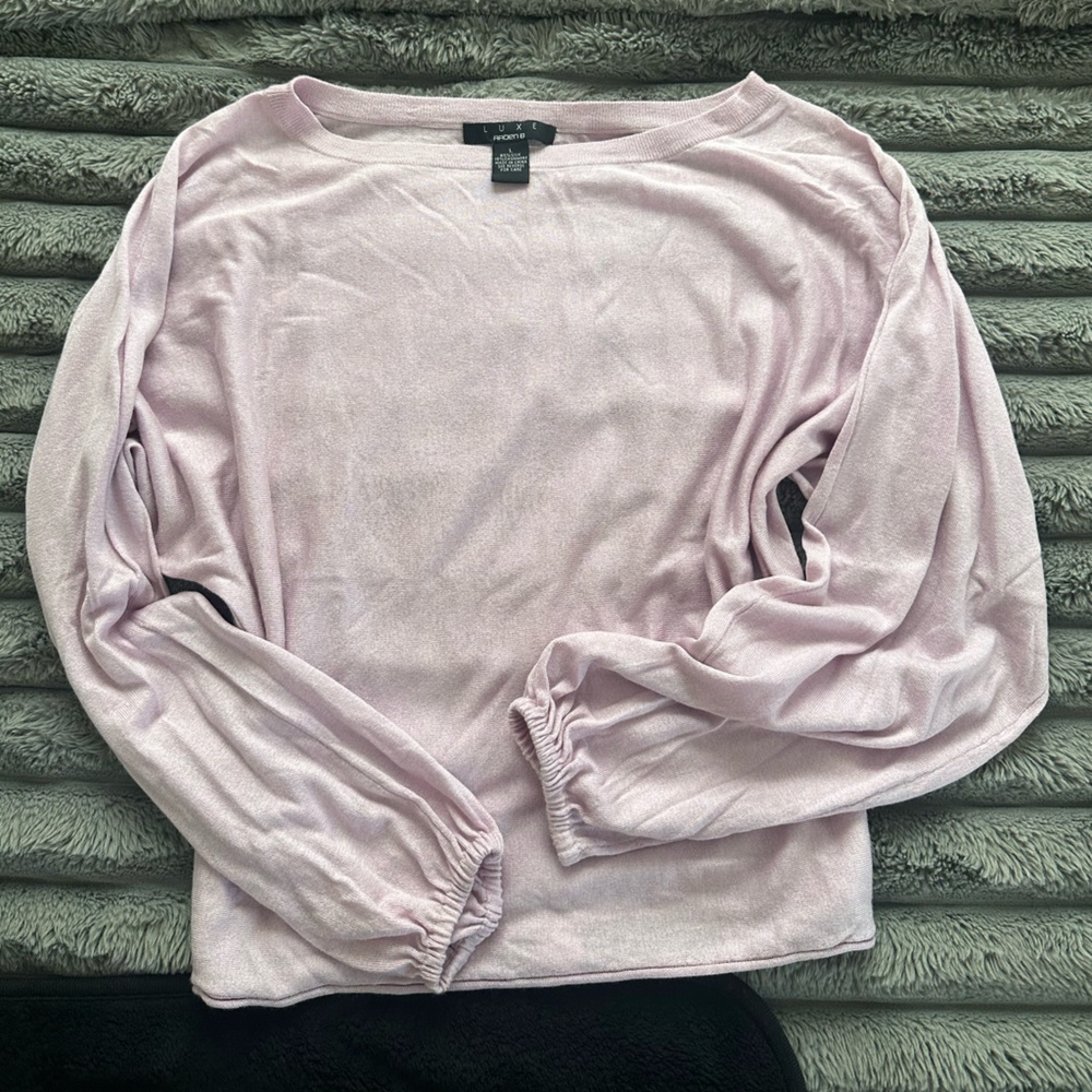 Arden B Luxe Soft Purple Silk Cashmere Top